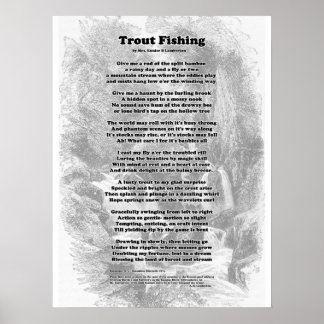 Affiches Trout fishing poem