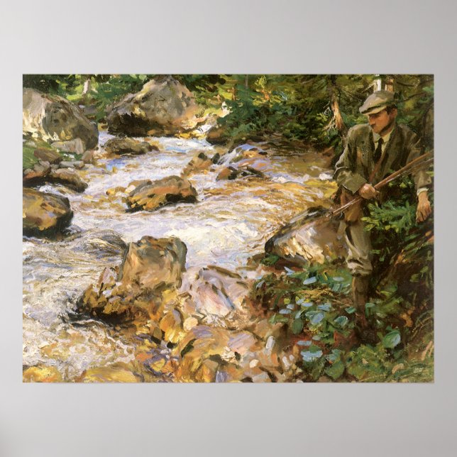 Affiches Trout Stream in the Tyrol par John Singer Sargent (Devant)