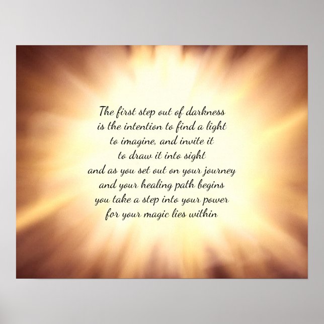 Affiches Trouver une lumière (Devant)