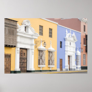 Affiches Trujillo, Pérou. Architecture Ornée De Trujillo