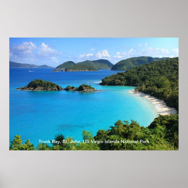 Affiches Trunk Bay, St. John, Parc national des Îles Vierge (Devant)