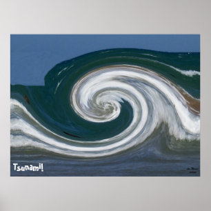 Affiches Tsunami d'art Abstrait moderne !