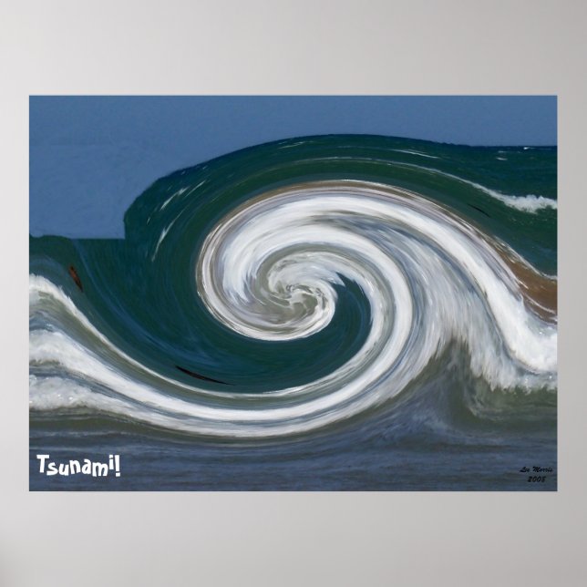 Affiches Tsunami d'art Abstrait moderne ! (Devant)