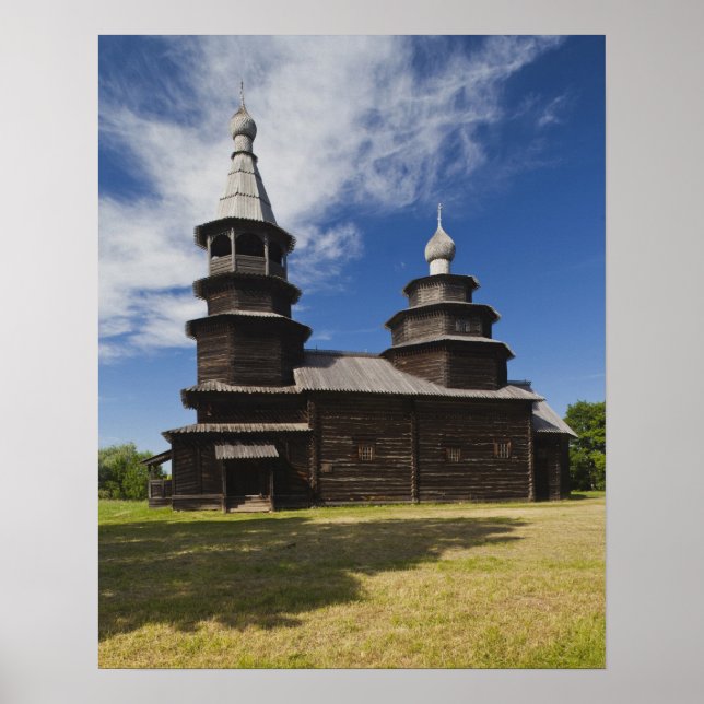 Affiches Ttraditional wooden Russian Orthodox church (Devant)