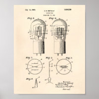 Tube Vacuum 1927 Art Brevet Vieux poivre