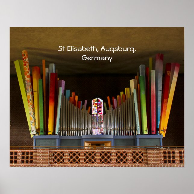 Affiches Tubes d'orgue aux couleurs vives (Devant)
