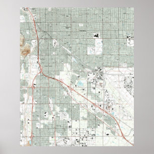 Affiches Tucson Arizona Map (1992)