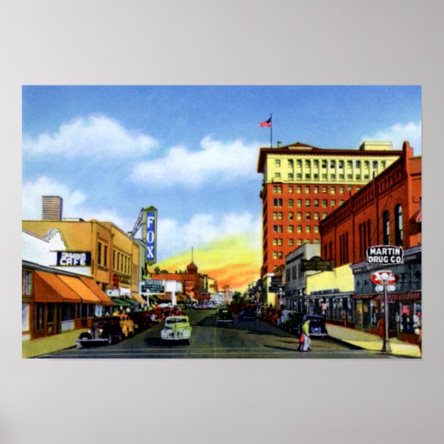 Affiches Tucson Arizona sur Congress Street (Devant)
