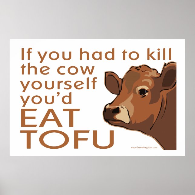 Affiches Tuer la vache - Végétarien, Végétarien (Devant)