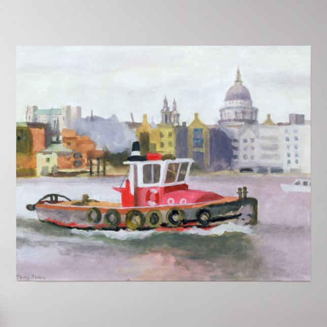 Affiches Tug rouge passant St. Pauls 1996 (Devant)