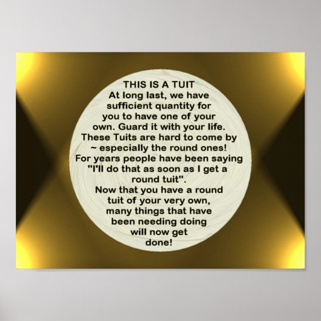 Affiches Tuit ronde ~ imprimer (Devant)