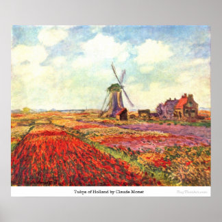Affiches Tulipes de Hollande par Claude Monet