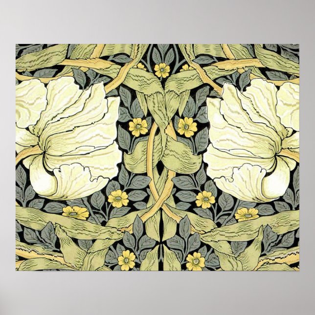 Affiches Tulipes Pimpernel Art Botanique de William Morris (Devant)