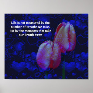 Affiches Tulips Hearts Life Attitude Taux d'inspiration