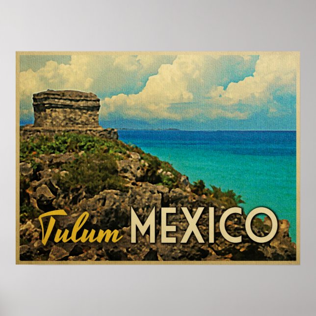 Affiches Tulum Mexique (Devant)