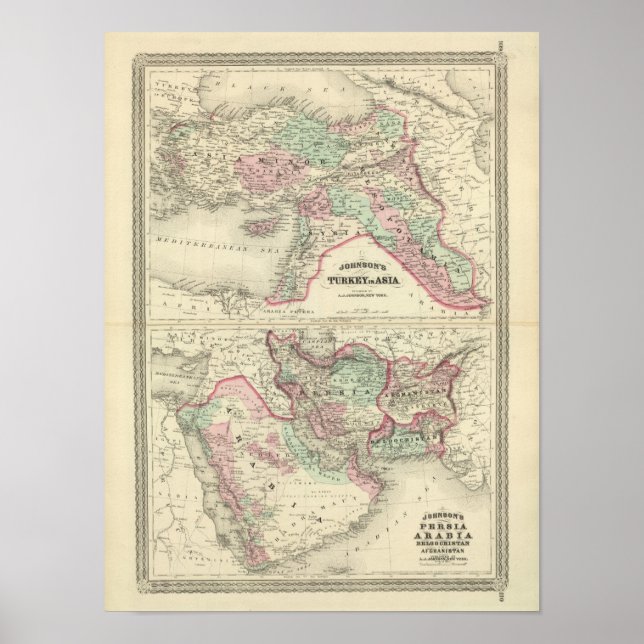 Affiches Turquie en Asie, Perse, Arabie, Belochistan (Devant)