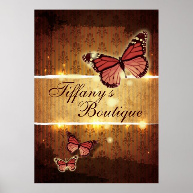 Affiches Tuteur de Yoga Zen Holistic Healing papillon (Devant)