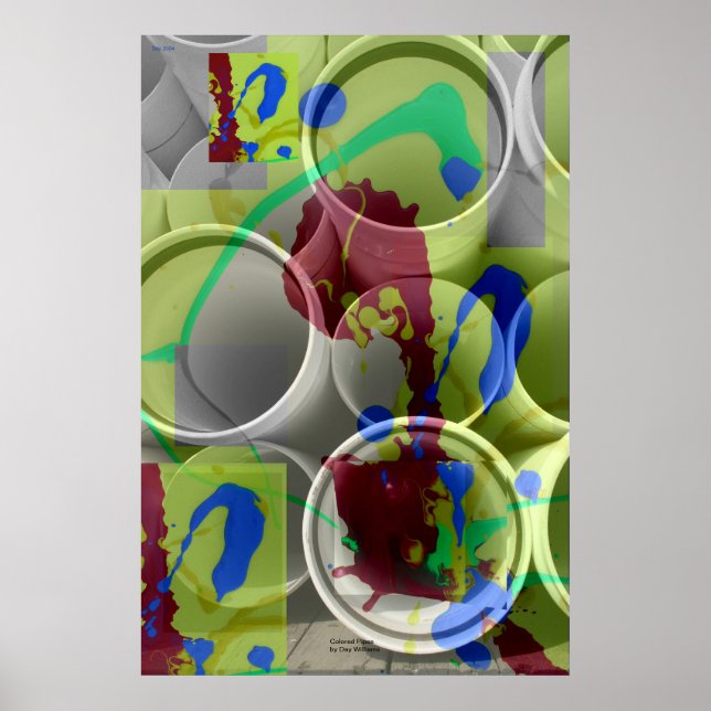 Affiches Tuyaux colorés (Devant)