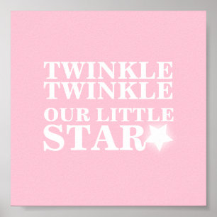 Affiches Twinkle scintille notre petite pépinière rose étoi