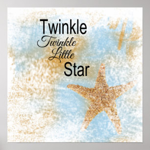 Affiches Twinkle, Twinkle, Little Star Starfish Design