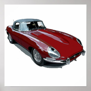 Affiches Type rouge roadster d'E