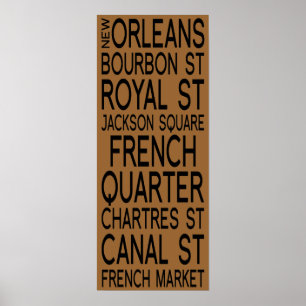 Affiches Typographie de la Nouvelle-Orléans  