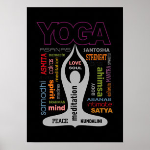 Affiches Typographie du yoga
