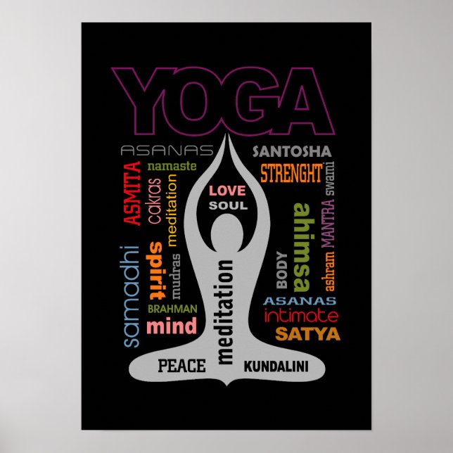 Affiches Typographie du yoga (Devant)