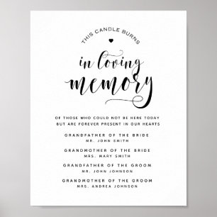 Affiches Typographie en souvenir de mariage panneau commémo
