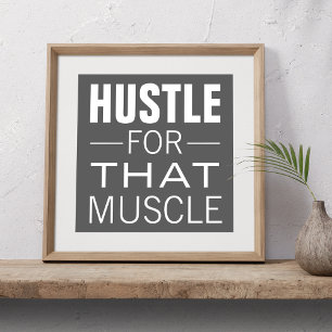 Affiches Typographie Simple Hustle Motivation pour l'Entraî