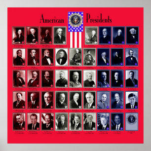 AFFICHES U.S.A. PRÉSIDENTS RED C/563
