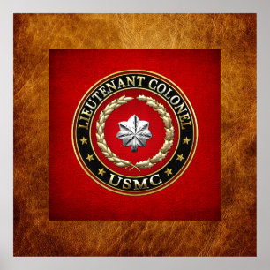 Affiches U.S. Marines : Lieutenant-colonel (USMC LtCol) [3D