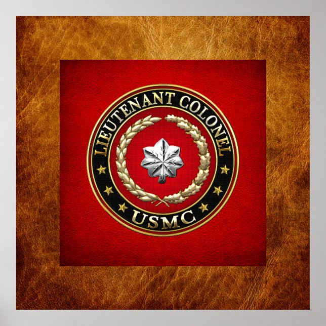 Affiches U.S. Marines : Lieutenant-colonel (USMC LtCol) [3D (Devant)