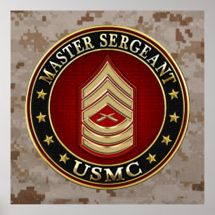Affiches U.S. Marines: Master Sergeant (USMC MSgt) [3D]