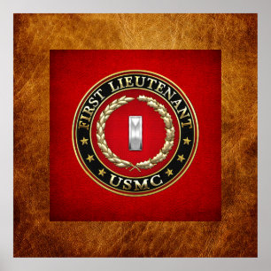 Affiches U.S. Marines : Premier lieutenant (usmc 1stLt)
