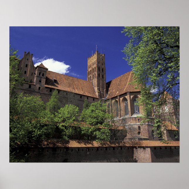 Affiches UE, Pologne, Poméranie, Malbork. Le plus grand d'E (Devant)