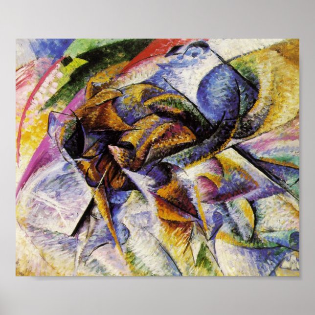 Affiches Umberto Boccioni - Dynamisme d'un cycliste (Devant)