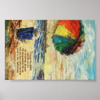 Affiches Umbrella Sunrise Lamentations 3:22-23