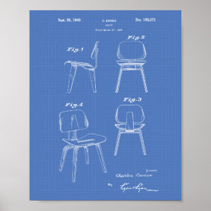 Affiches Un art de brevet de la chaise 1949 - modèle