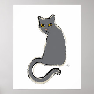 Affiches Un autre chat gris