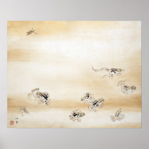 Affiches "Un beau jour" peinture japonaise à l'encre