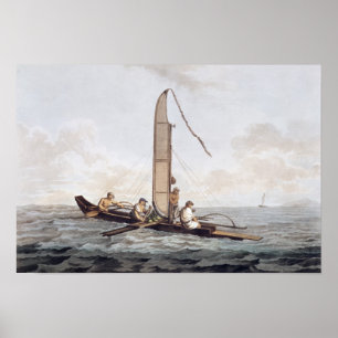 Affiches Un canot à voile d'Otaheite