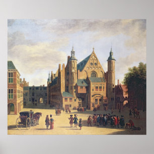 Affiches Un Carré de ville à Haarlem