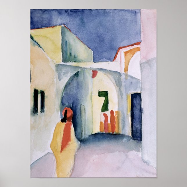 Affiches Un coup d'oeil sur une ruelle (Devant)