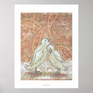 Affiches Un couple parfait adorable inséparables fantaisie