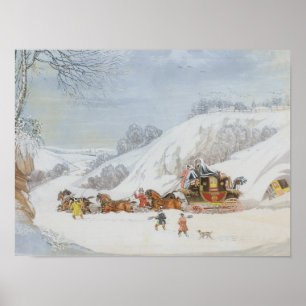 Affiches Un courrier dans la neige profonde