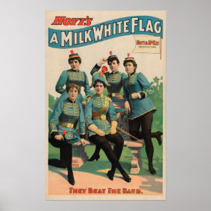 Affiches "Un drapeau blanc au lait" Marching Band féminin