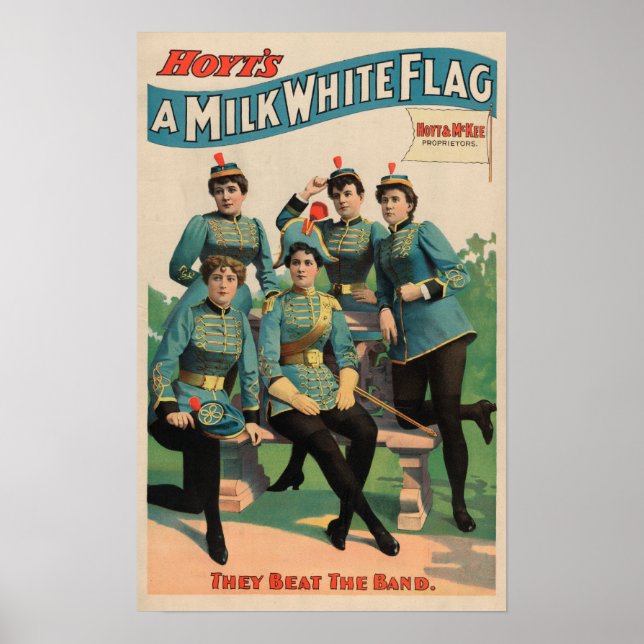 Affiches "Un drapeau blanc au lait" Marching Band féminin (Devant)