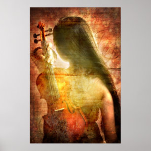 Affiches Un endroit au repos (affiche d'art de violon)