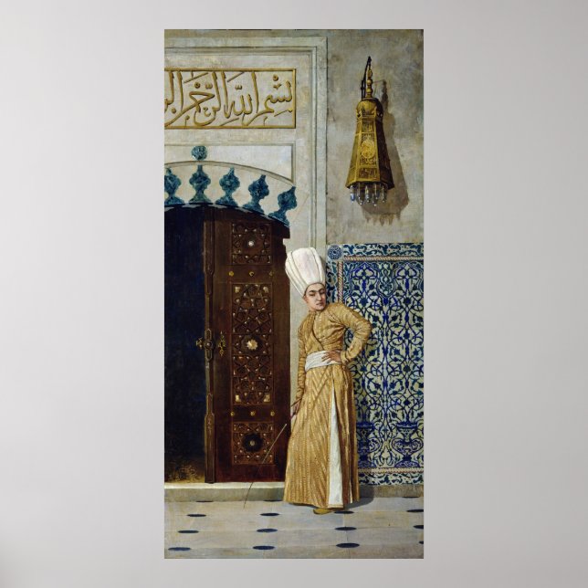 Affiches Un eunuque devant la porte du harem (Devant)
